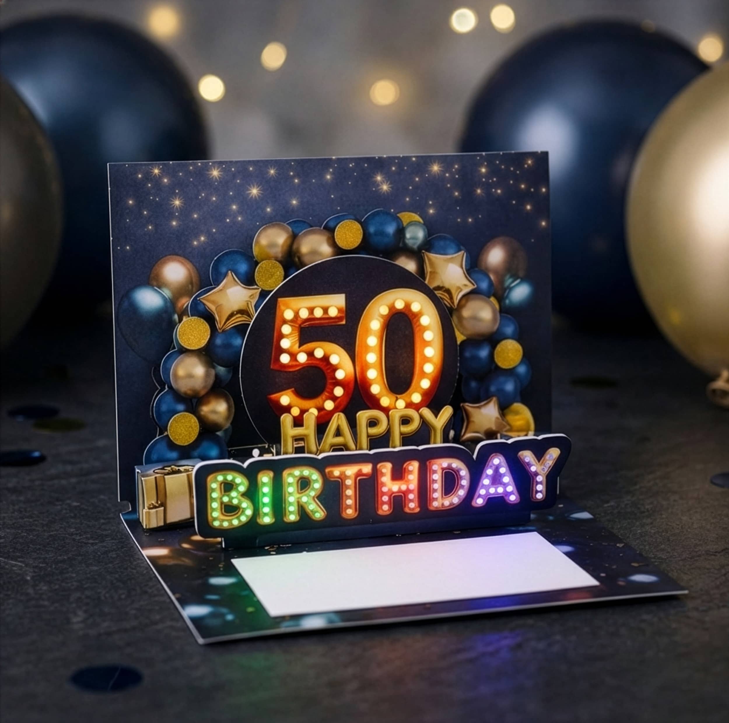 Pop Up Geburtstagskarte 50 Mann