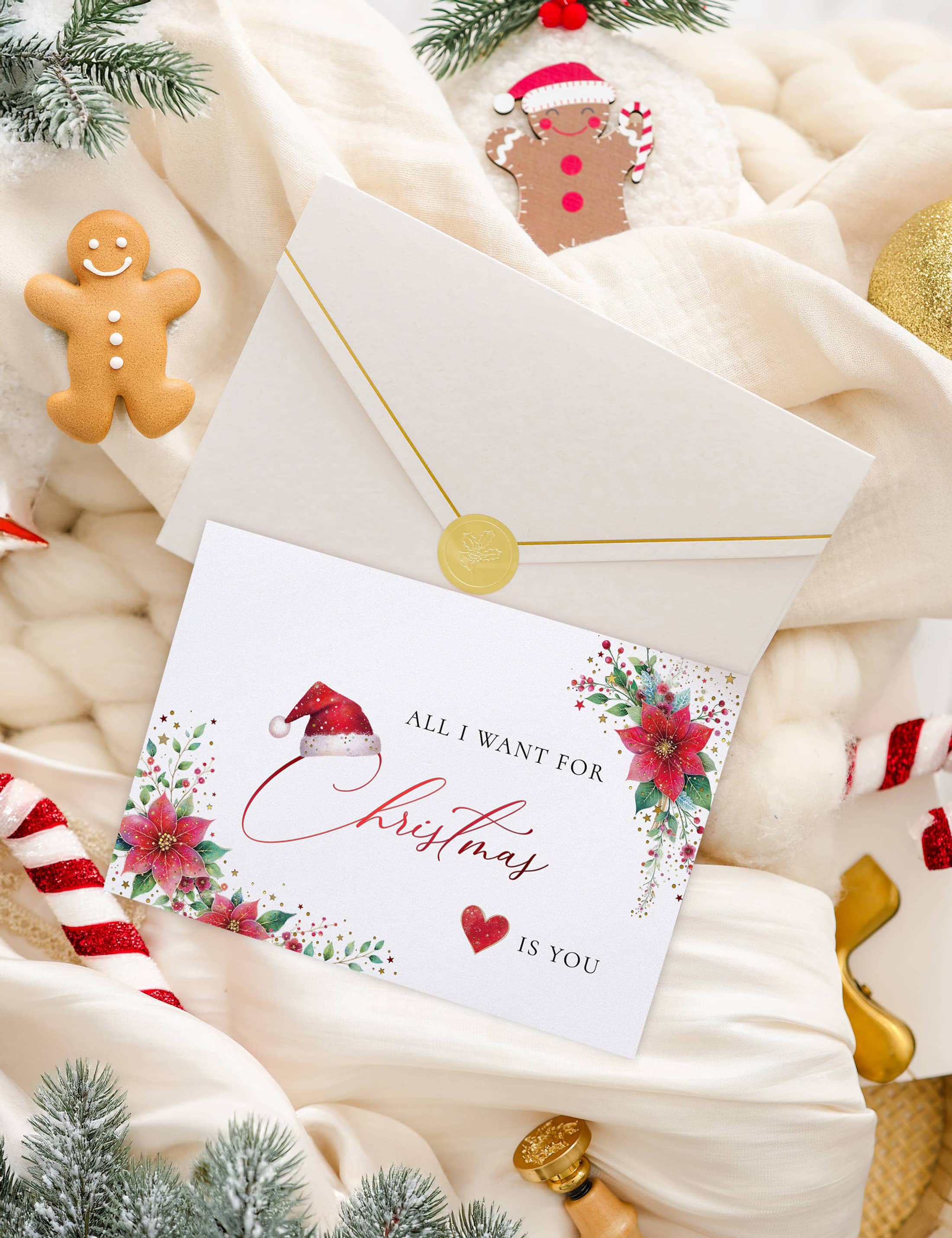 Weihnachtskarte STARDUST All I want for Christmas is You