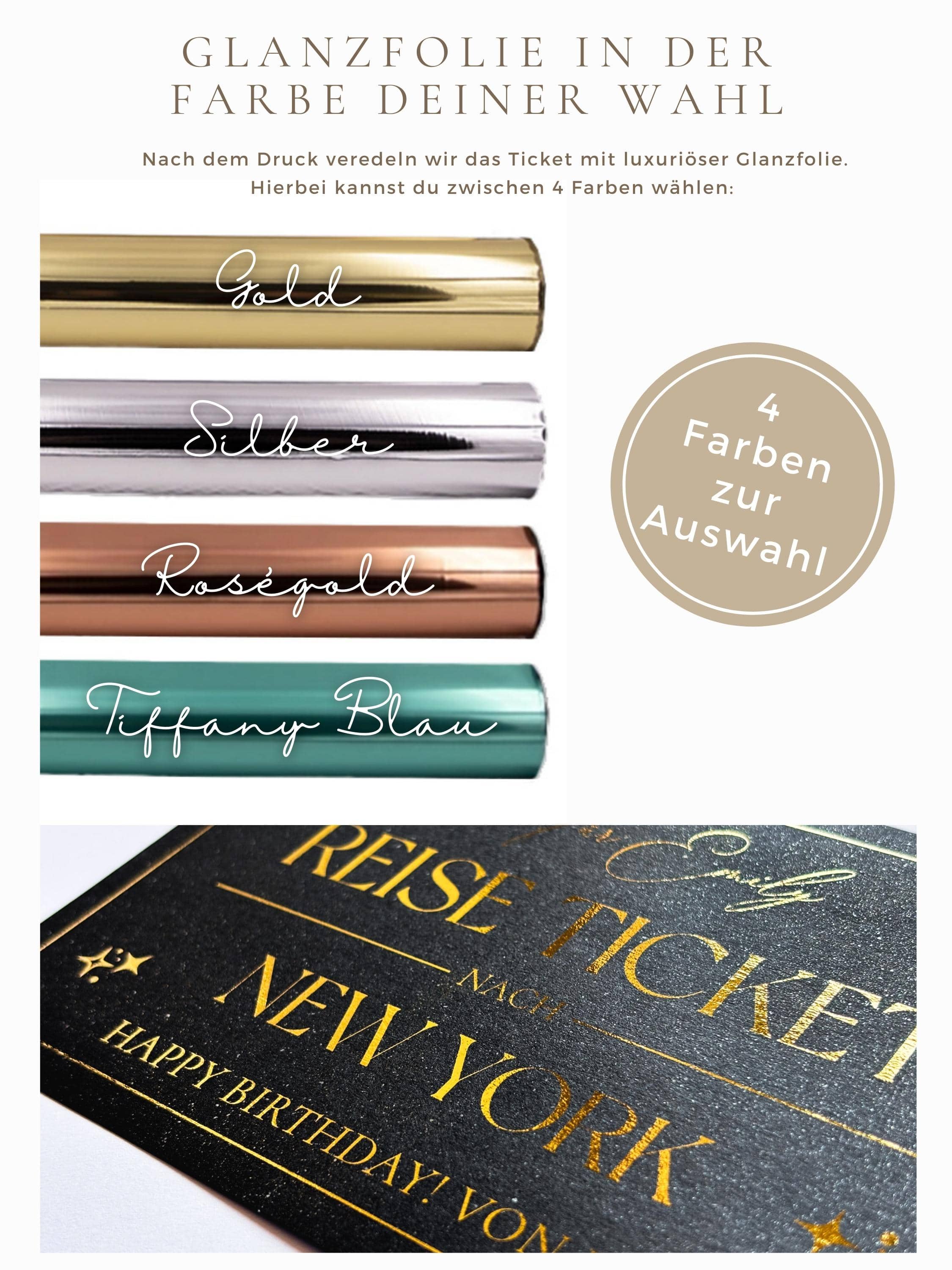 Personalisiertes Reiseticket