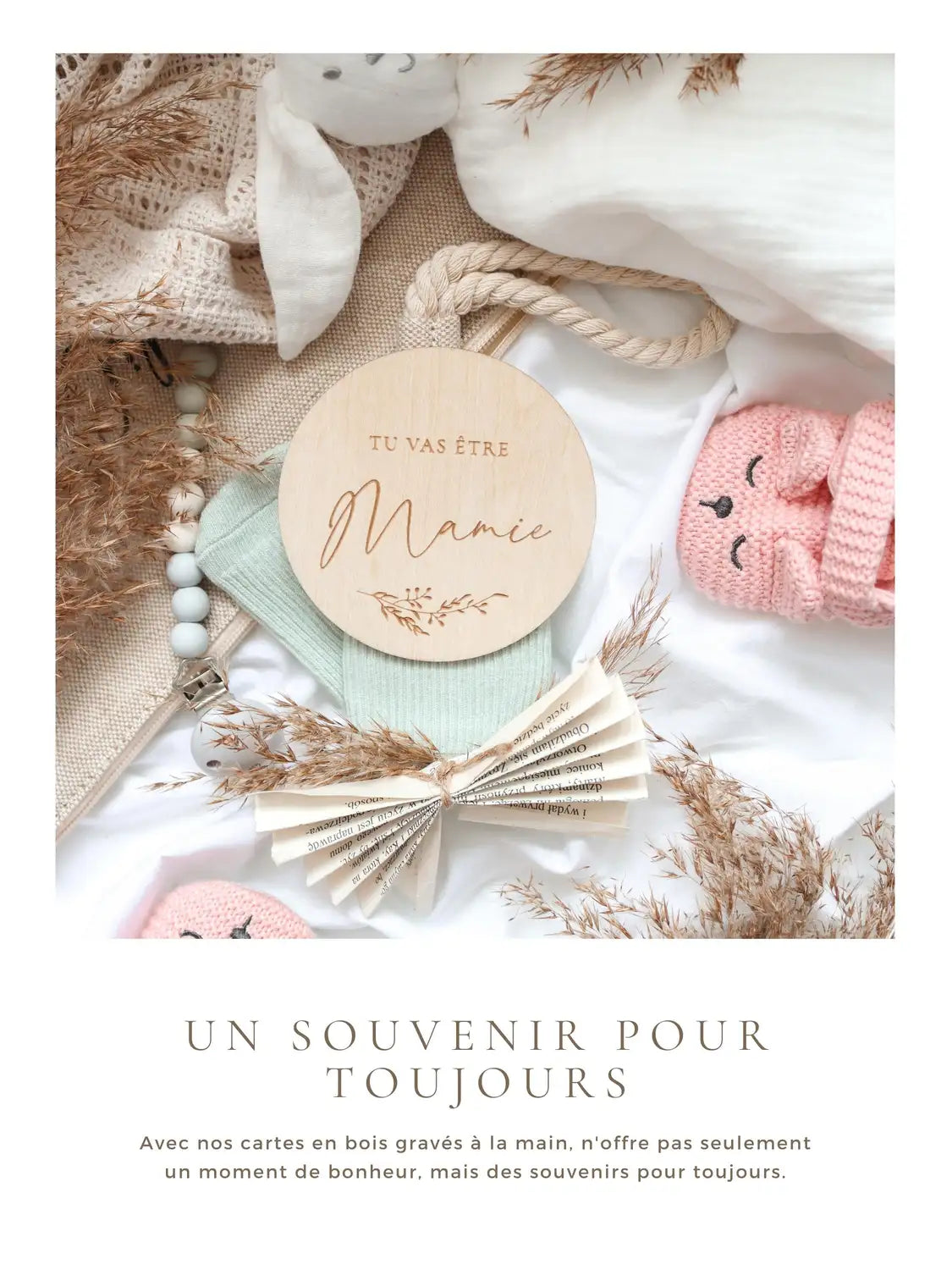 Tu vas être mamie - cartes en bois