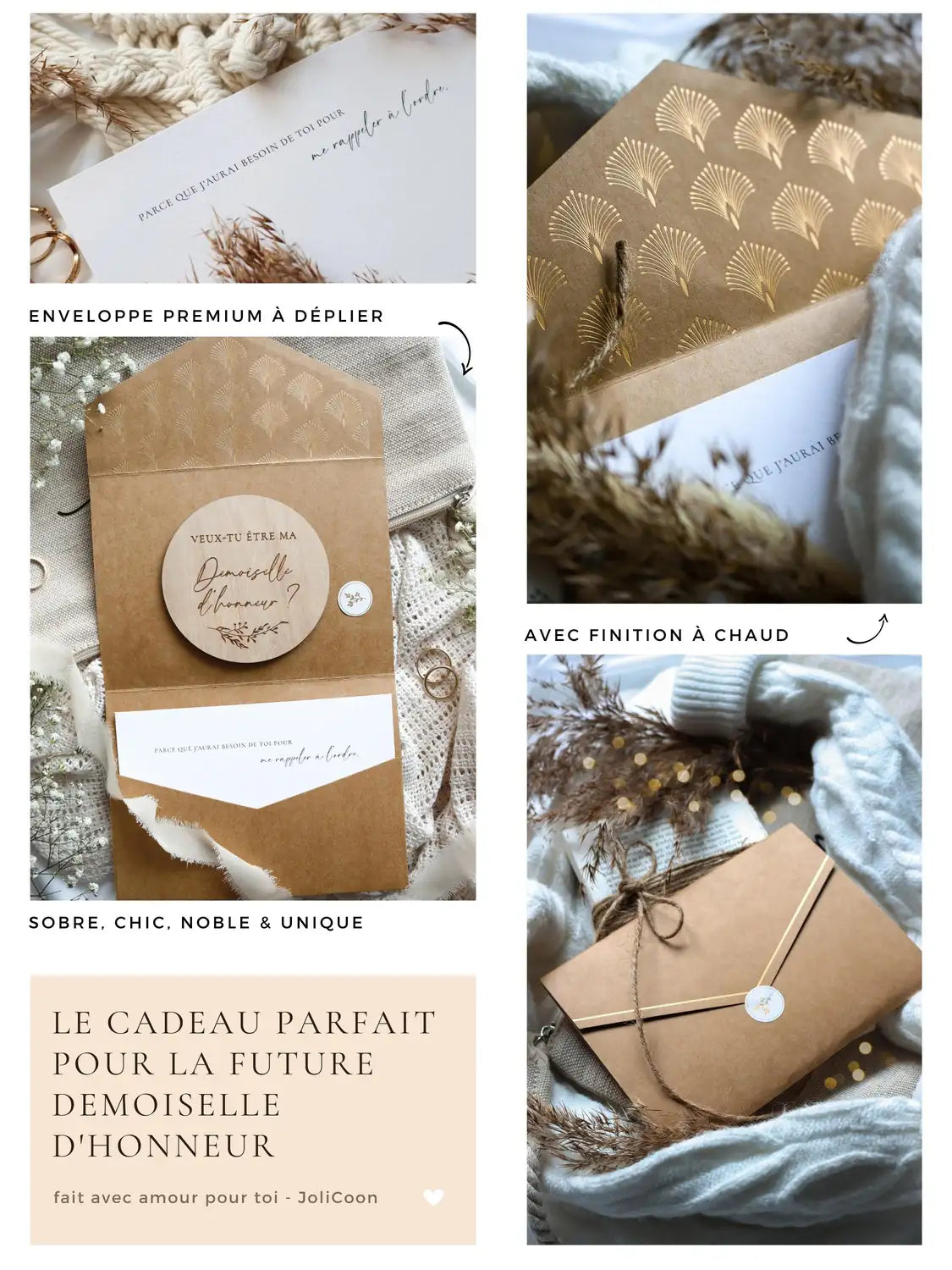 Veux-tu être ma demoiselle d'honneur - cartes en bois