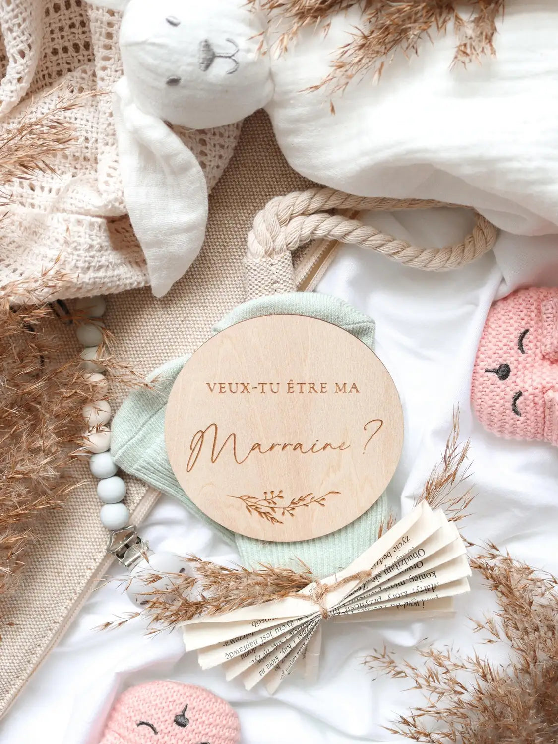 Veux-tu être ma marraine - cartes en bois