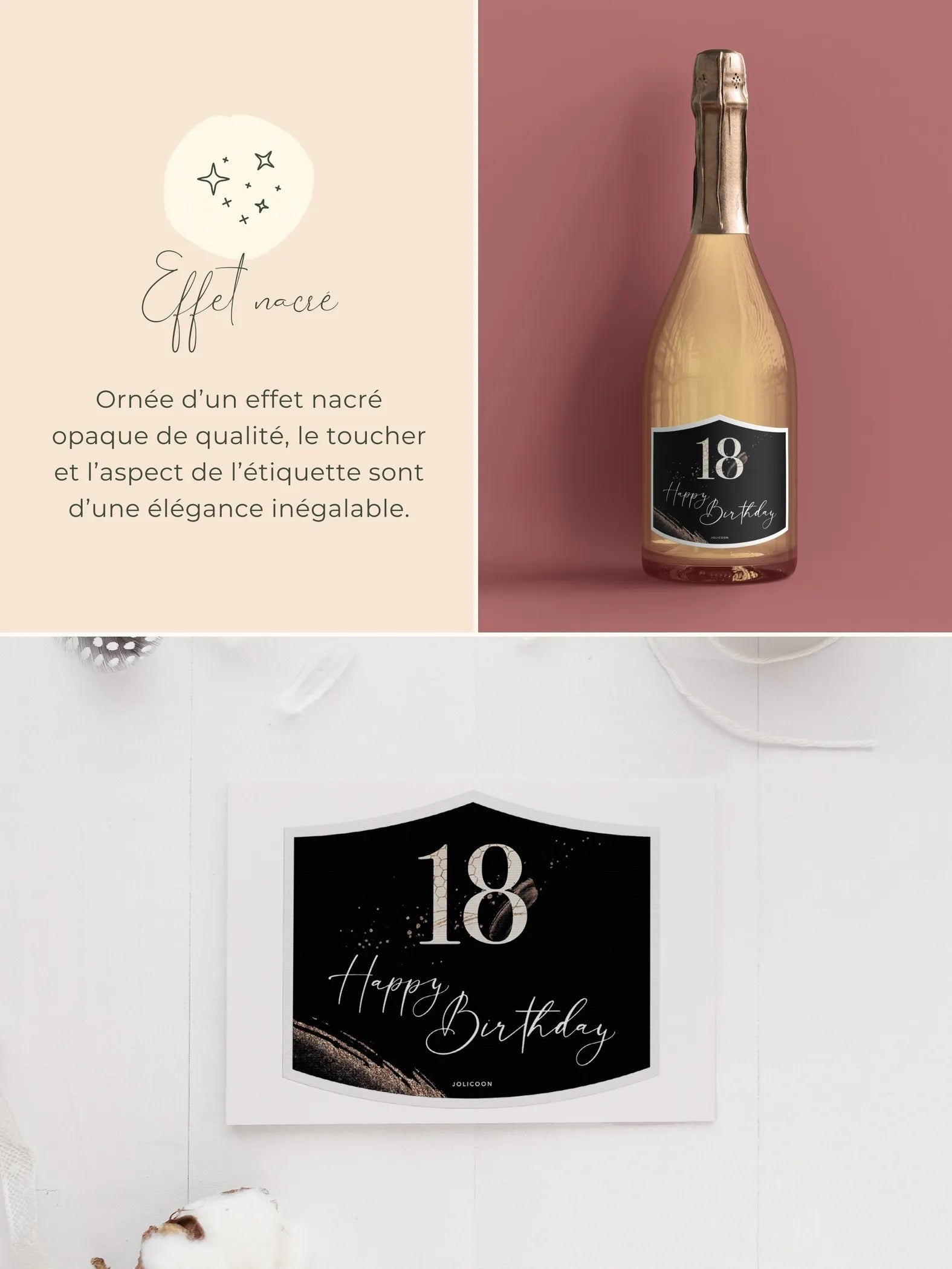 18 Anniversaire étiquette bouteille