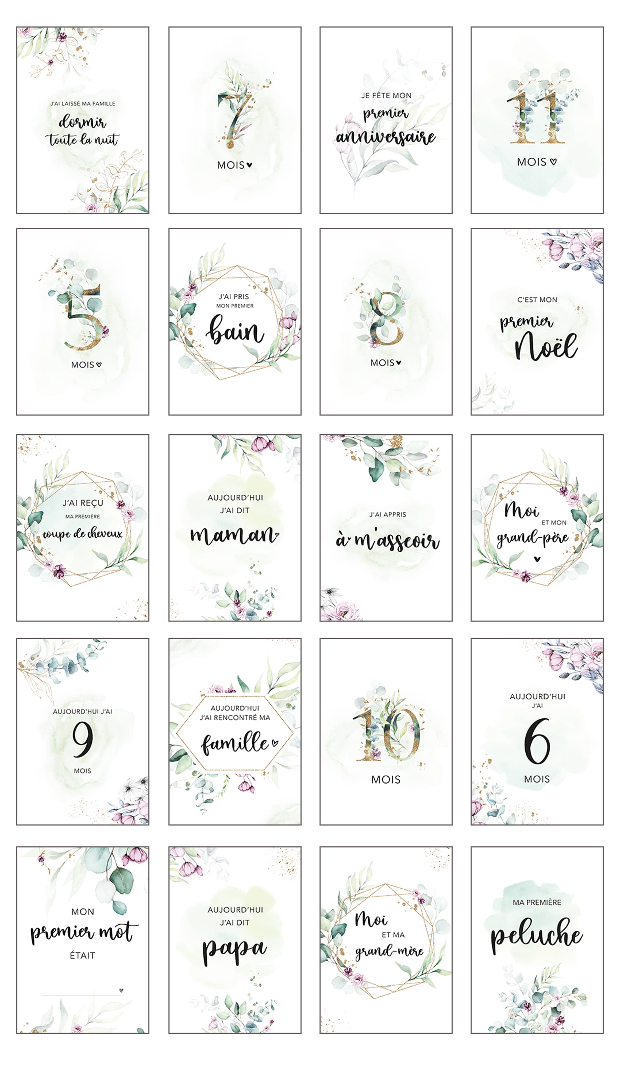 40 Carte étape bébé - JoliCoon