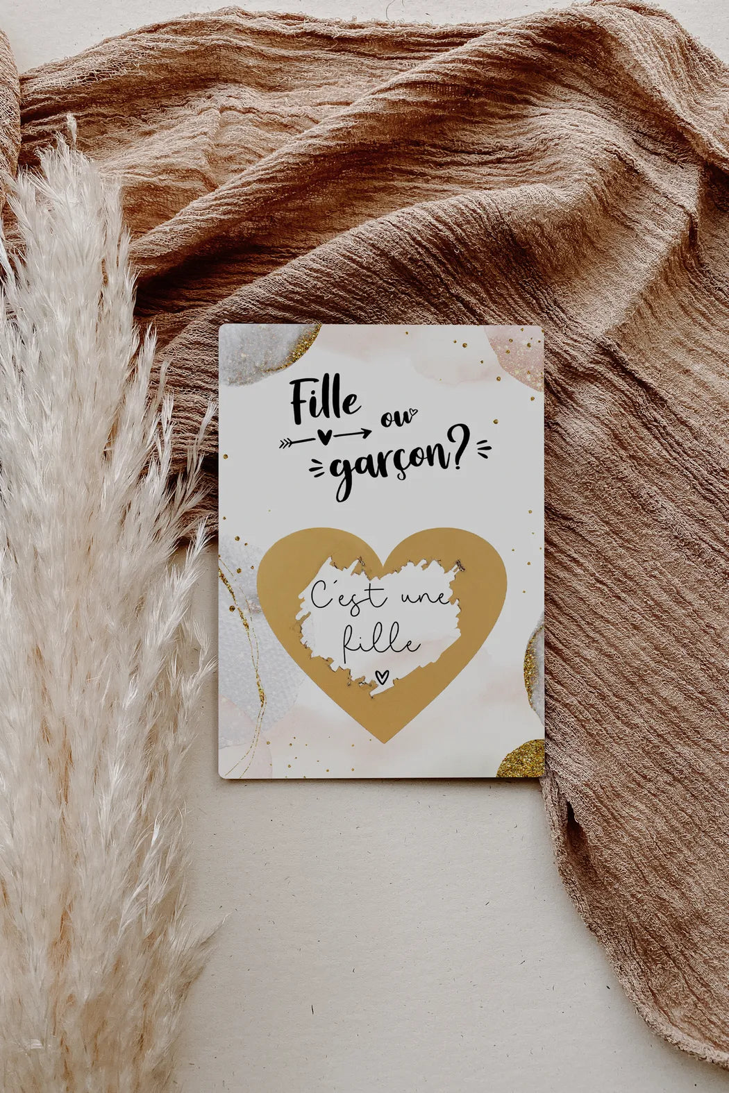 C'est une fille Carte à gratter Glamour d'or