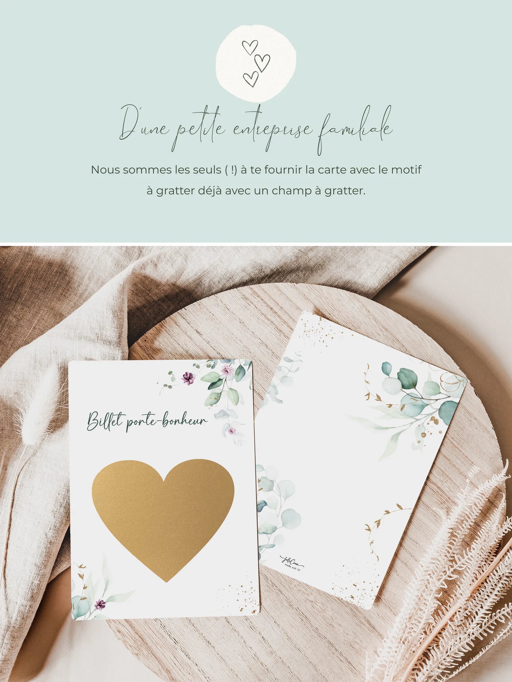Veux-tu être mon témoin Carte à gratter eucalyptus