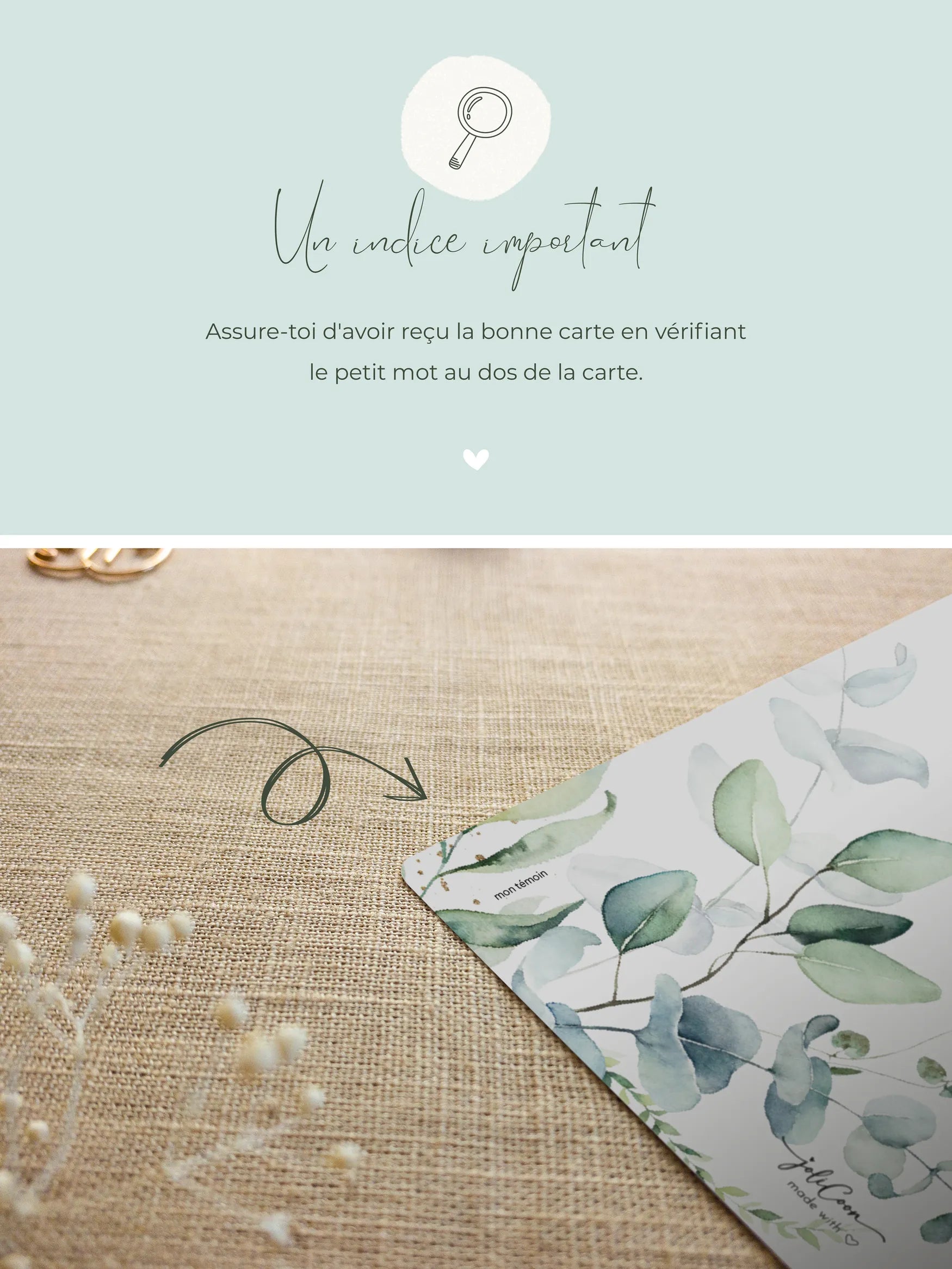 Veux-tu être mon témoin Carte à gratter eucalyptus