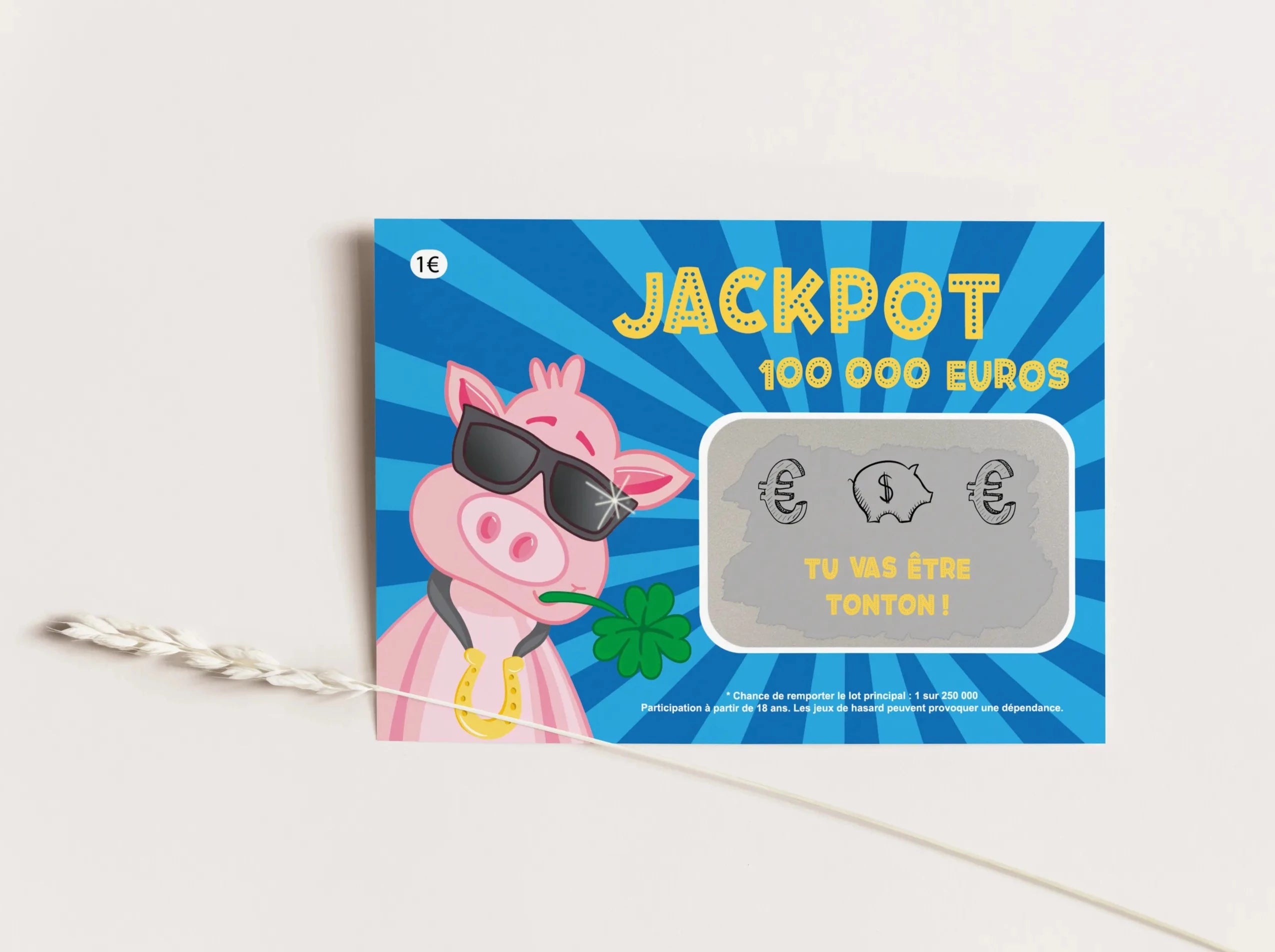 Tu vas être tonton Carte à râper Jackpot