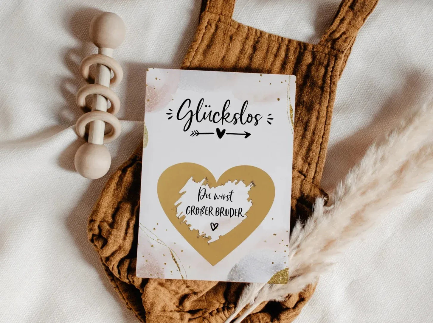 Du wirst großer Bruder Rubbelkarte Golden Glamour