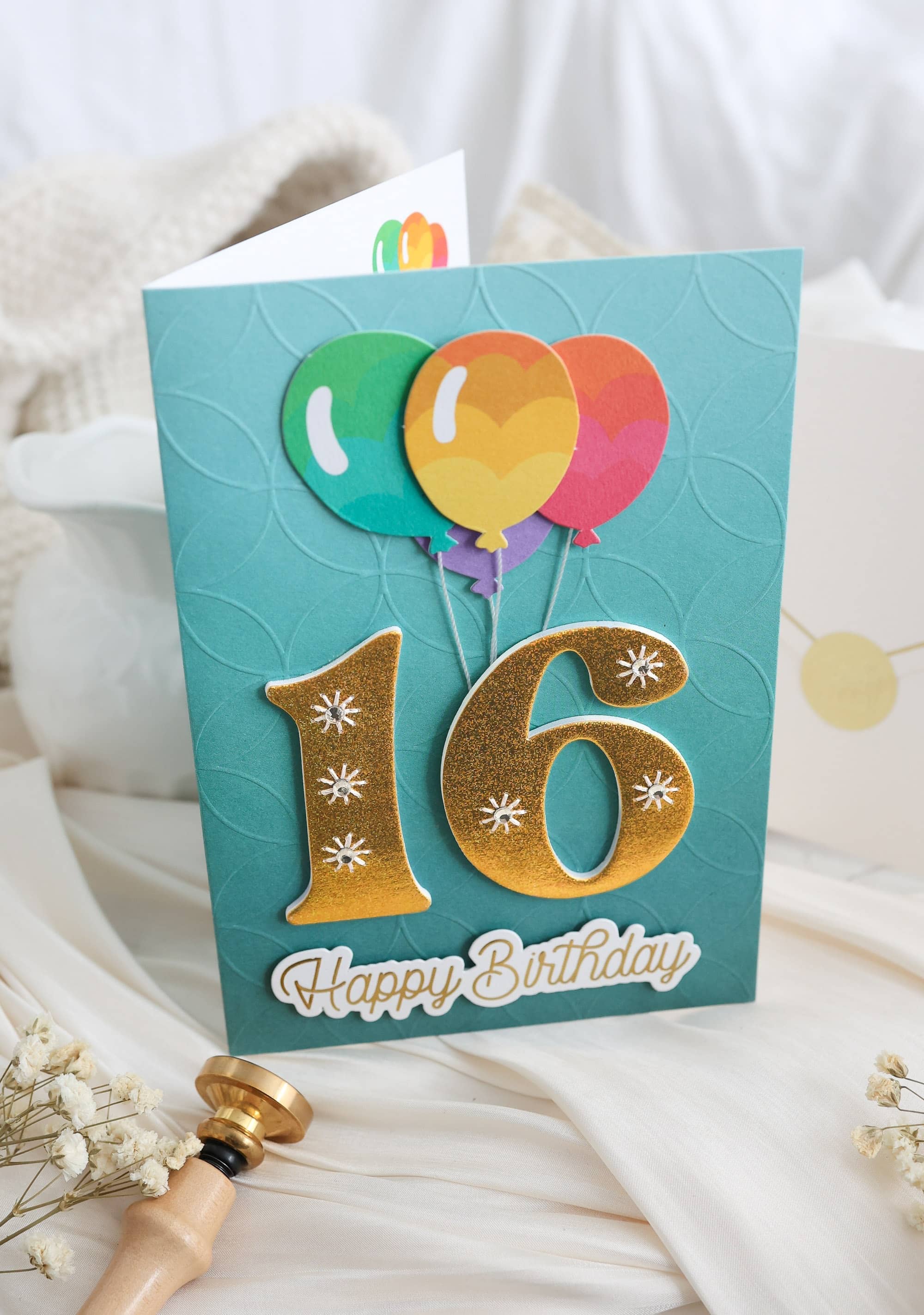 Karte Geburtstag Signature 16 mit Kuvert und Siegel JoliCoon   