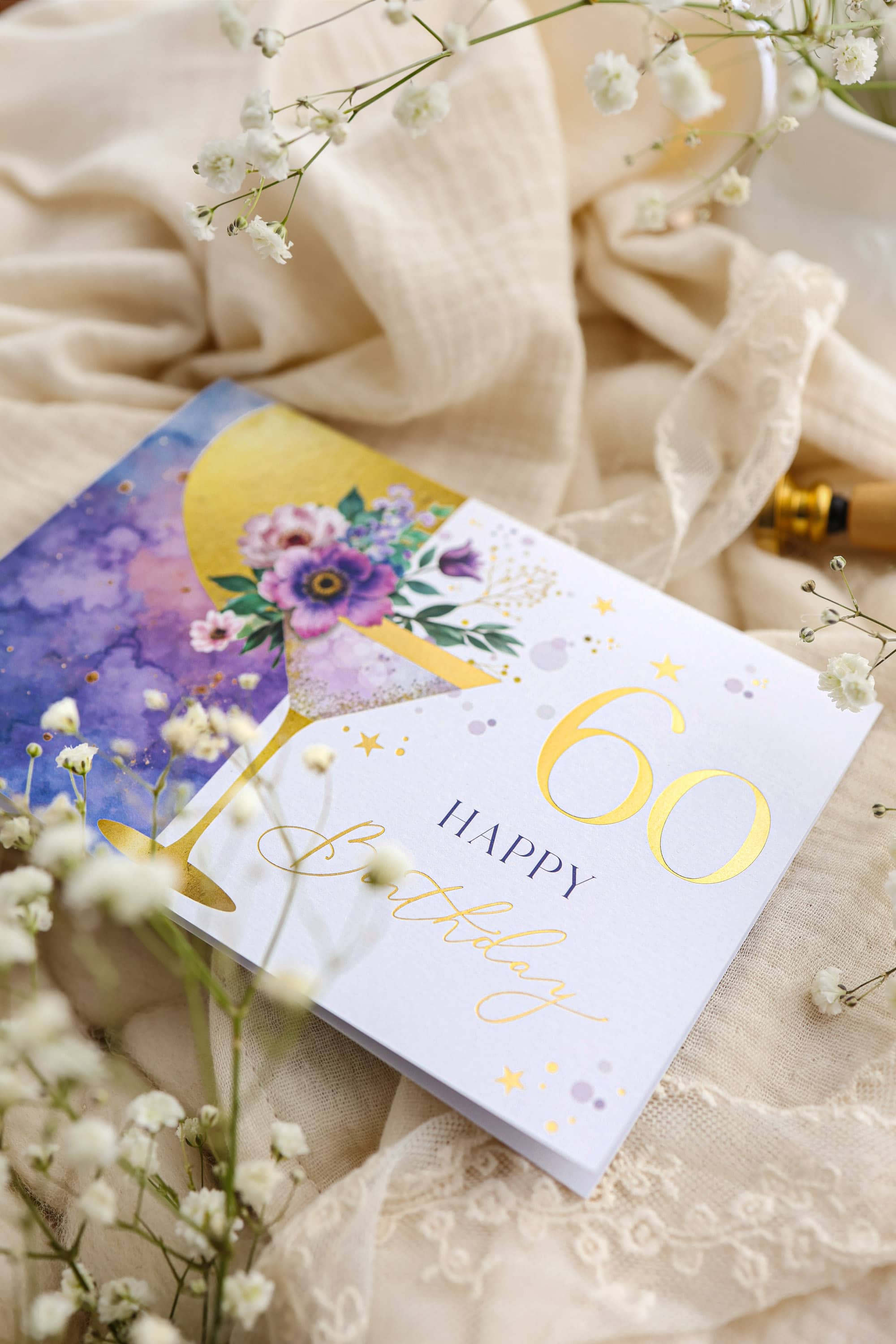 Carte 18 ans GRIS avec enveloppe et cachet de cire