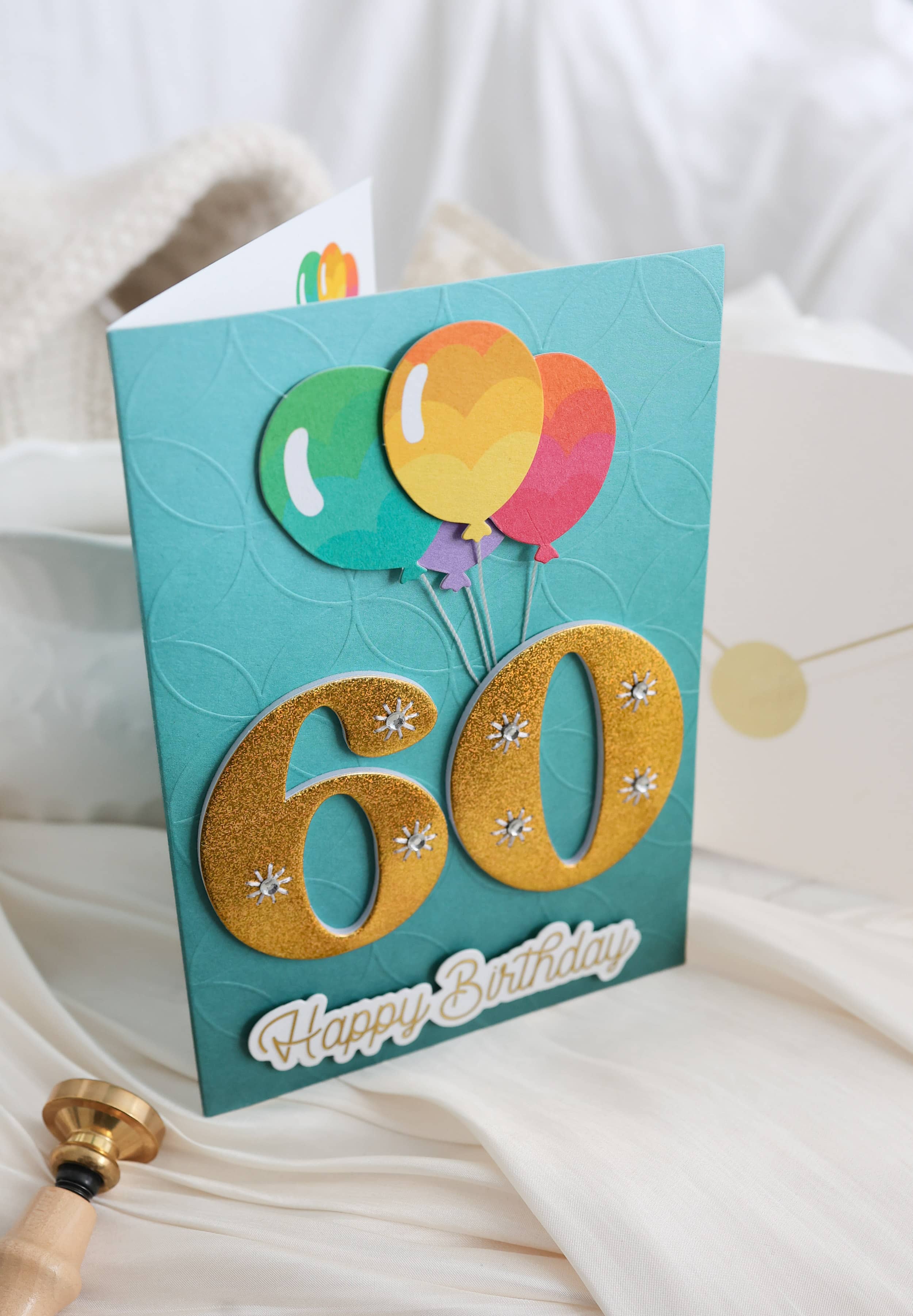 Karte Geburtstag Signature 60 mit Kuvert und Siegel JoliCoon 