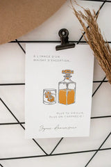 Carte anniversaire humour Whiskey