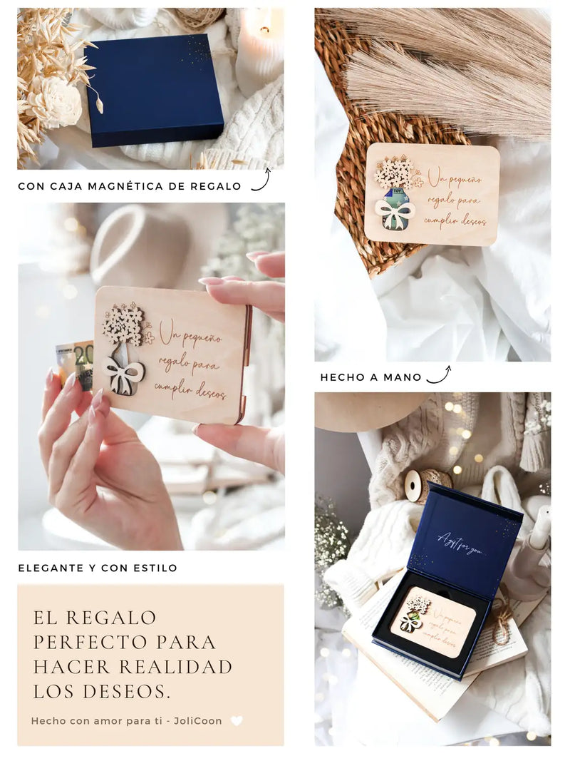 Cadeau d'argent en bois - mariage