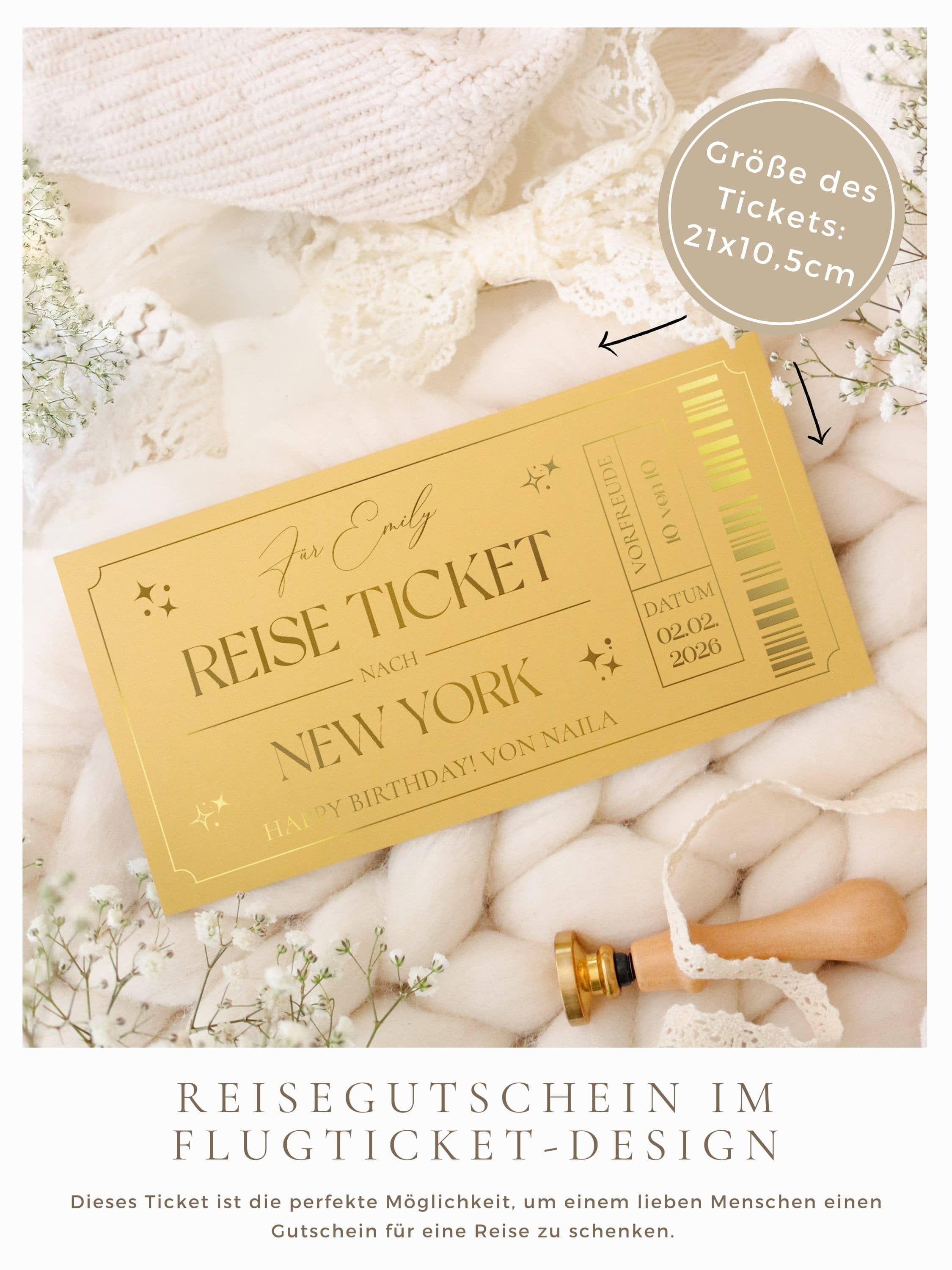 Personalisiertes Reiseticket
