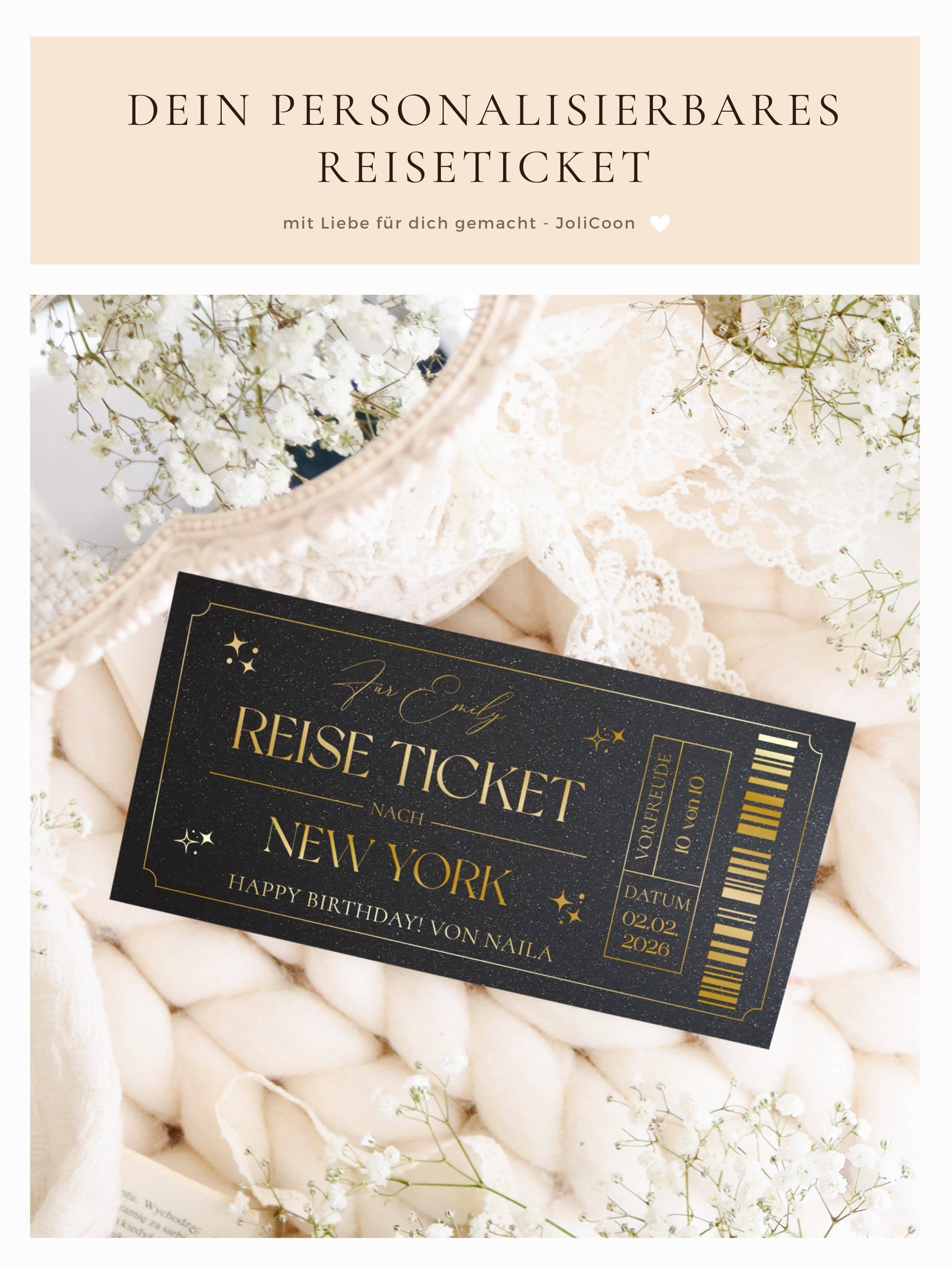 Personalisiertes Reiseticket