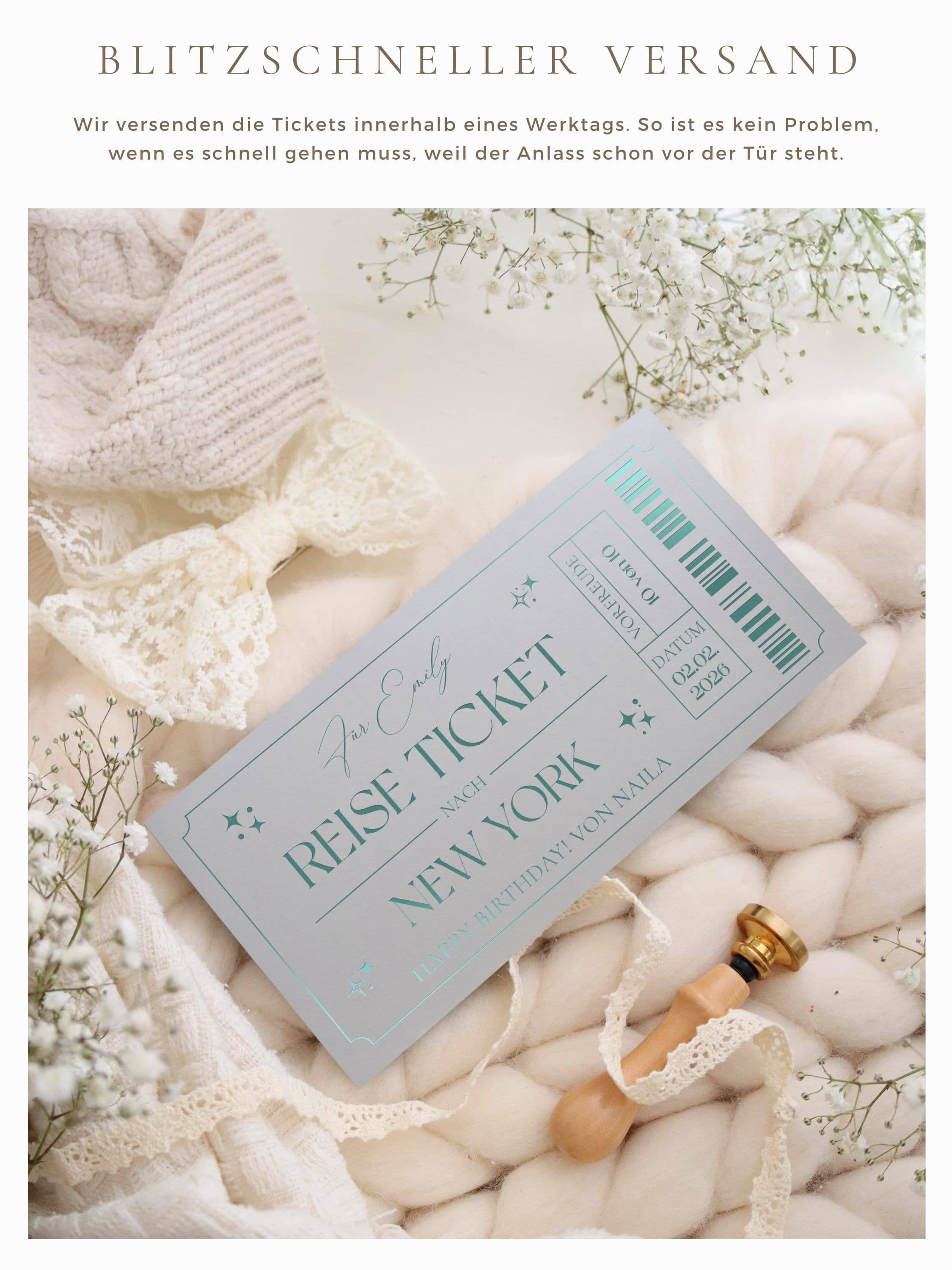 Personalisiertes Reiseticket