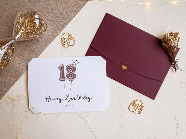 18 Carte anniversaire pliable rouge