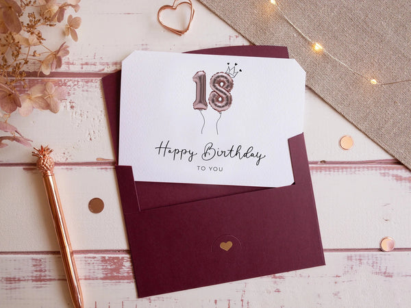 18 Carte anniversaire pliable rouge