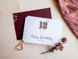 18 Carte anniversaire pliable rouge