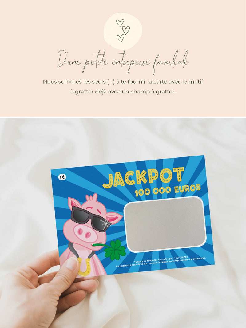 Tu vas être tonton Carte à râper Jackpot