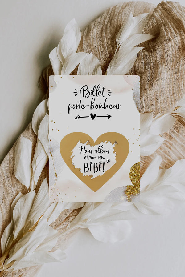 Nous allons avoir un bébé Carte à gratter Golden Glamour