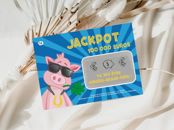 Tu vas être arrière-grand-père Carte à gratter Jackpot