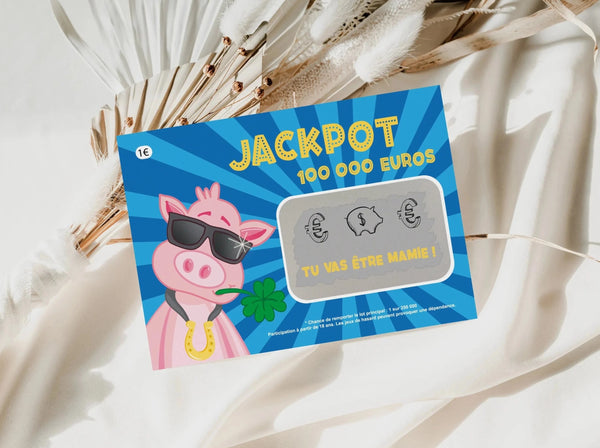 Tu vas être mamie Carte à râper Jackpot